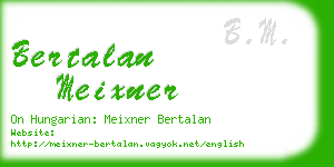 bertalan meixner business card